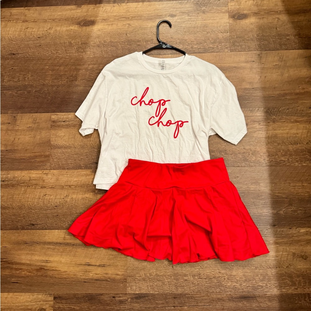 Halara red skort